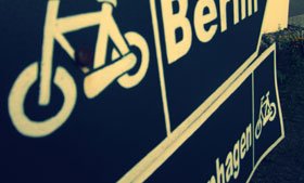 Schild - Fahrradweg Berlin - Kopenhagen Schild, Fahrrad